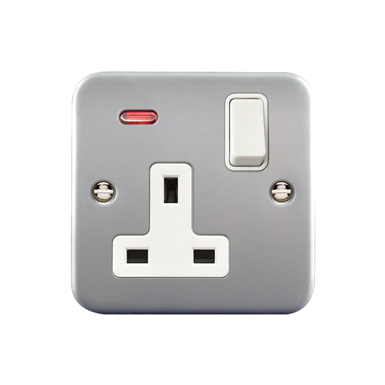 M407 — 13A 1 GANG SWITCHED SOCKET + NEON, SINGLE-POLE