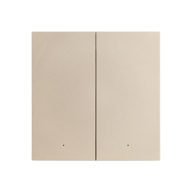 5812CH — 58-Series Luxury Glass Touch 2-Gang Switch (Champagne Gold)