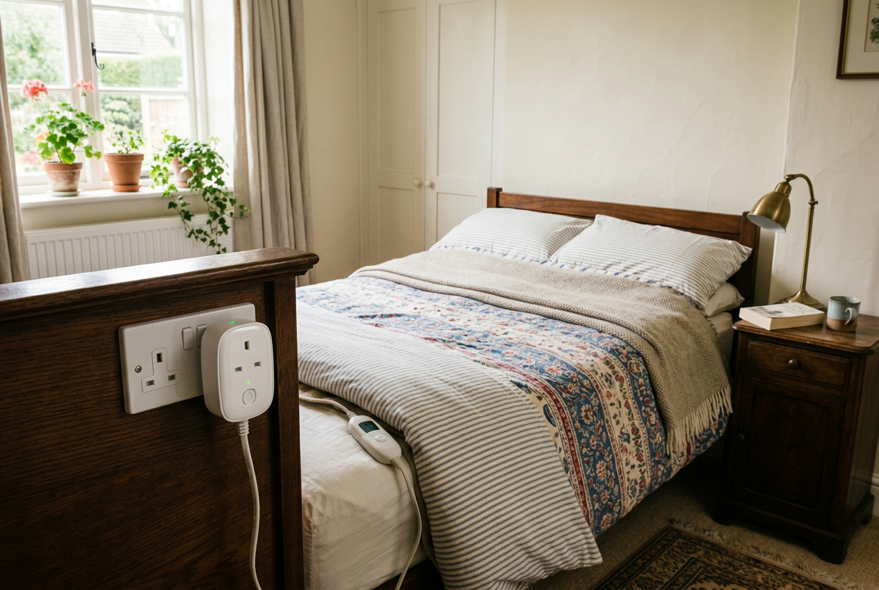 •see scene image: DL1608M-GBR-plug-uk-bedroom-electric-blanket.png