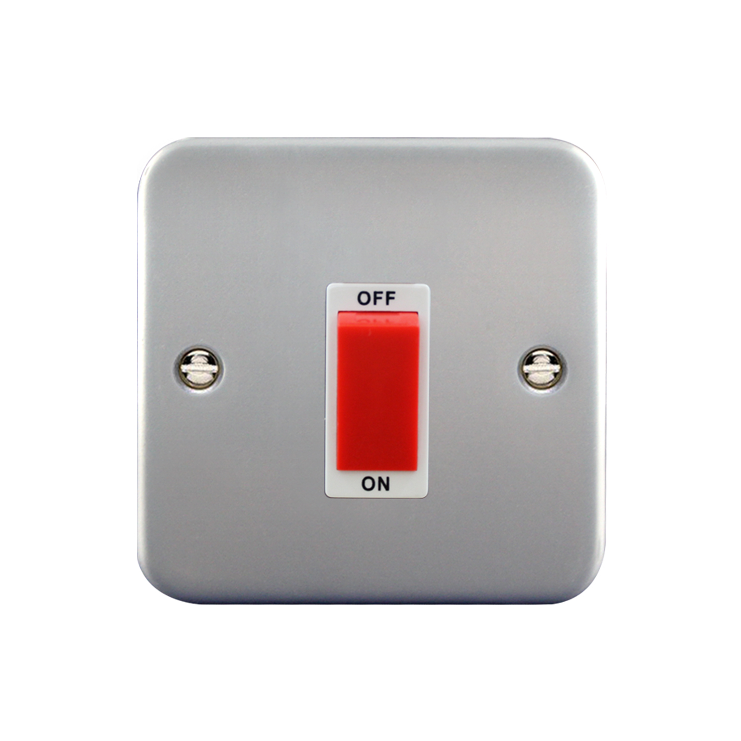 M328 — 45A 1 GANG DOUBLE POLE SWITCH, SINGLE PLATE