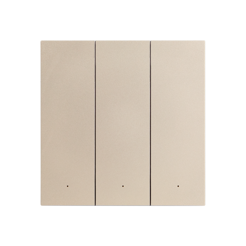 5813CH — 58-Series Luxury Glass Touch 3-Gang Switch (Champagne Gold)