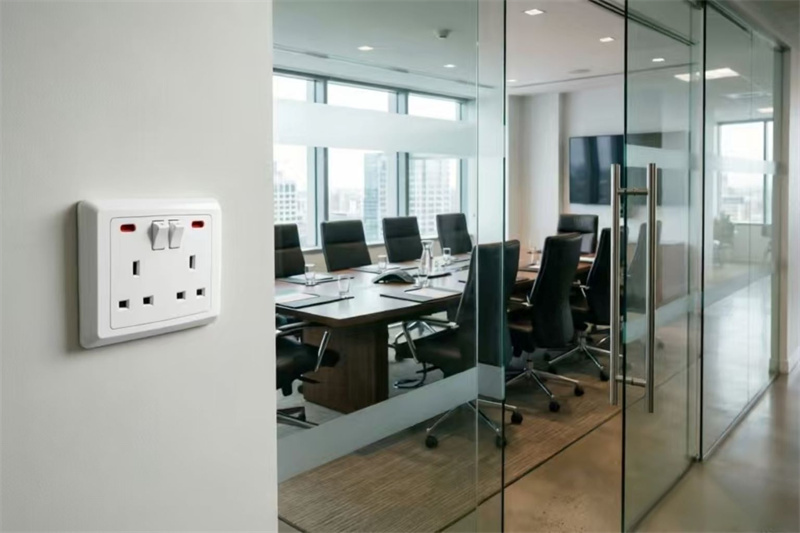 c408 13a 2 gang switched socket neon-2