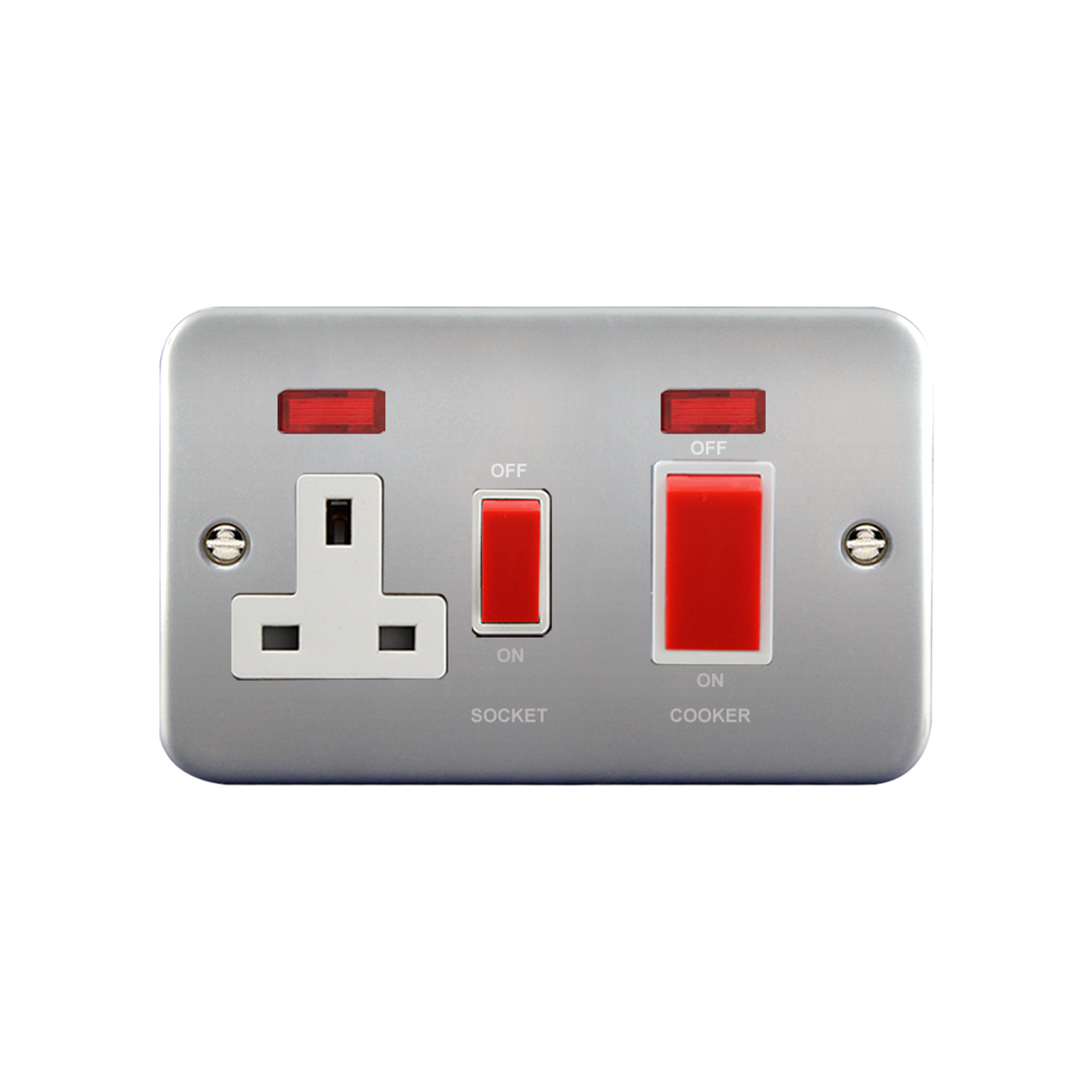 M331 — 45A 1 GANG SWITCH + NEON +13A SWITCHED SOCKET + NEON