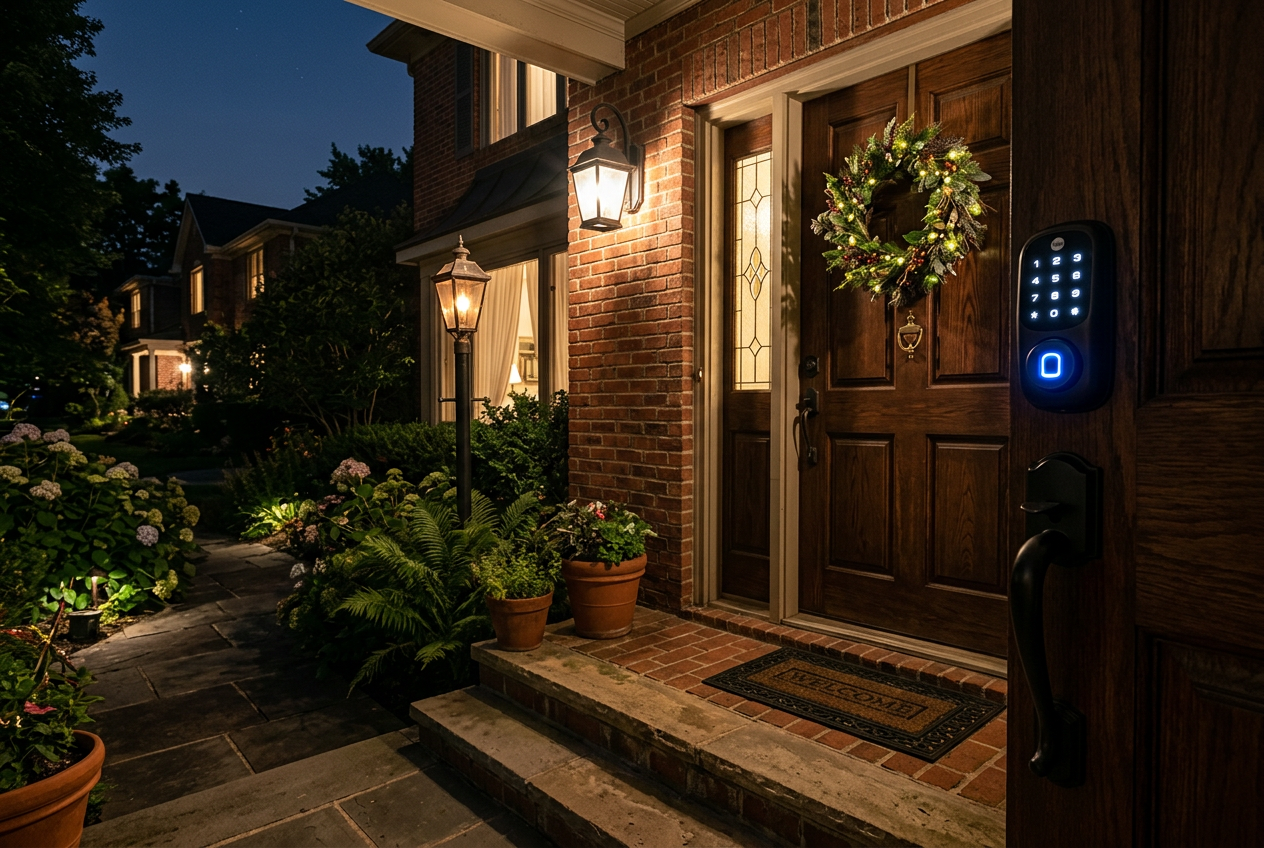 •see scene image: JLC2-lock-residential-front-door-night.png