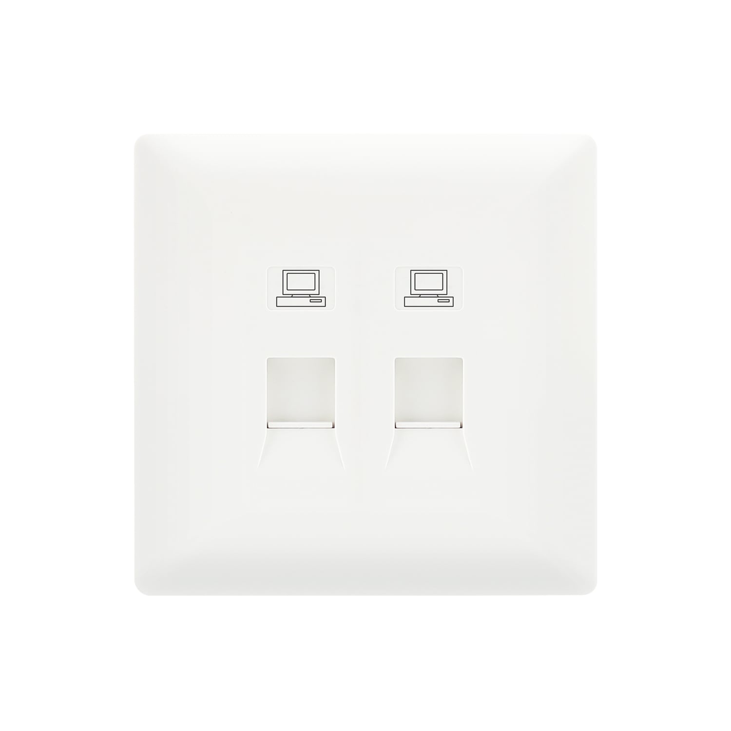 91443 — 2 gang RJ45 data socket, (8 terminal), CAT5e/CAT6
