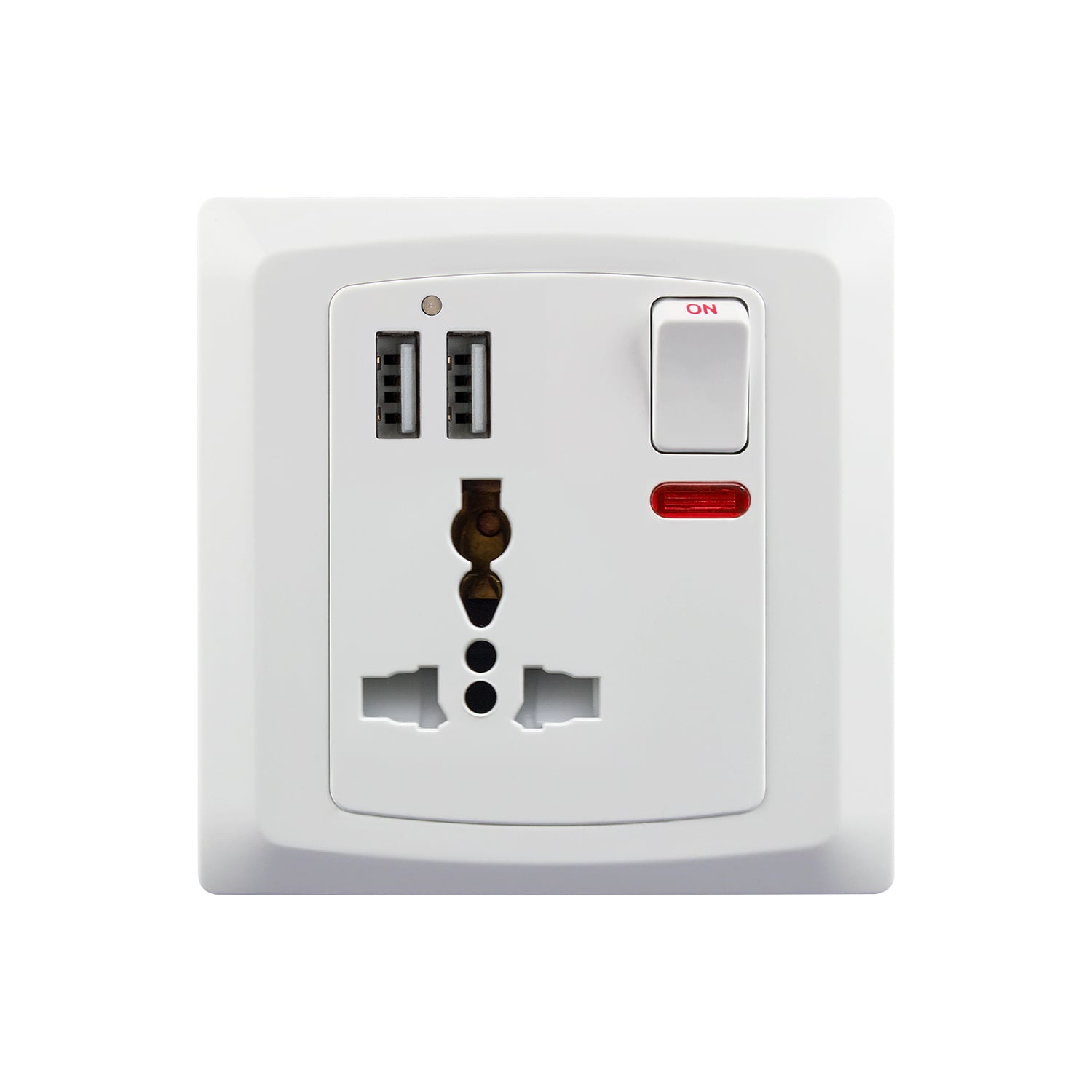 C407MB — 13A 1-Gang Switched Multi Socket+ 2*USB (2.1A)