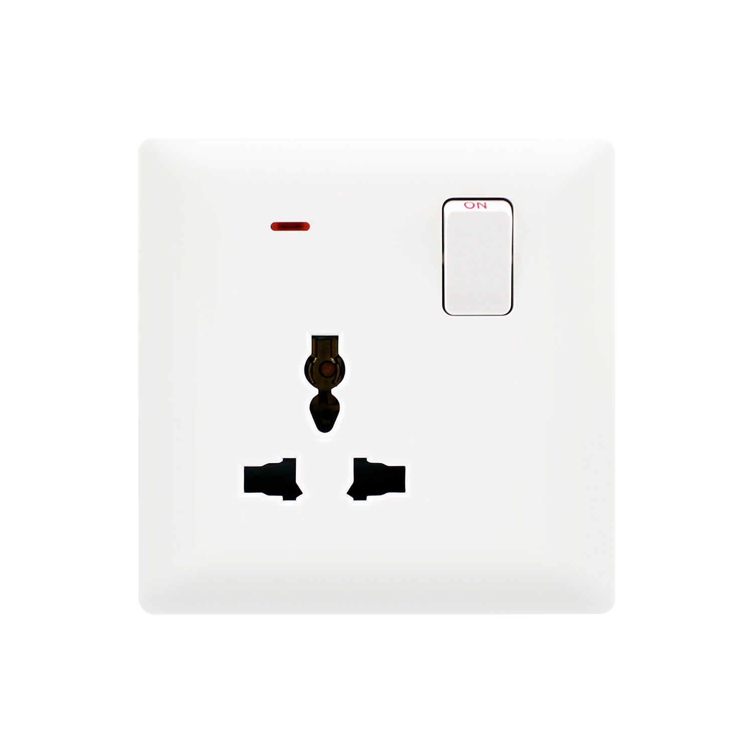 91407M — 13A 1 gang switched multi socket +neon