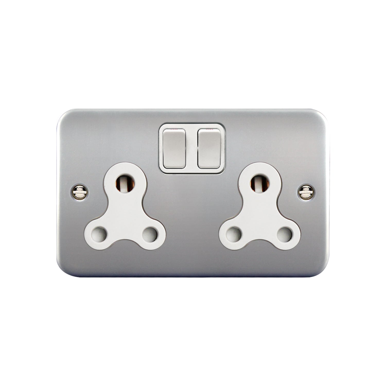 M529  — 15A 2 GANG SWITCHED ROUND-PIN SOCKET