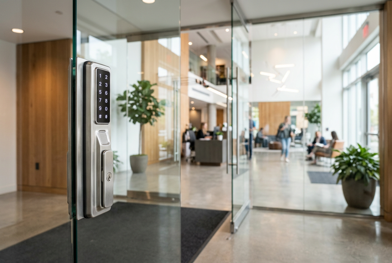 •see scene image: JLY2-lock-corporate-office-glass-door.png