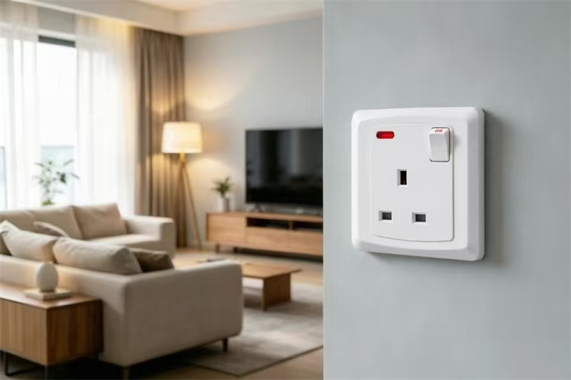 c407 13a 1 gang switched socket neon-1