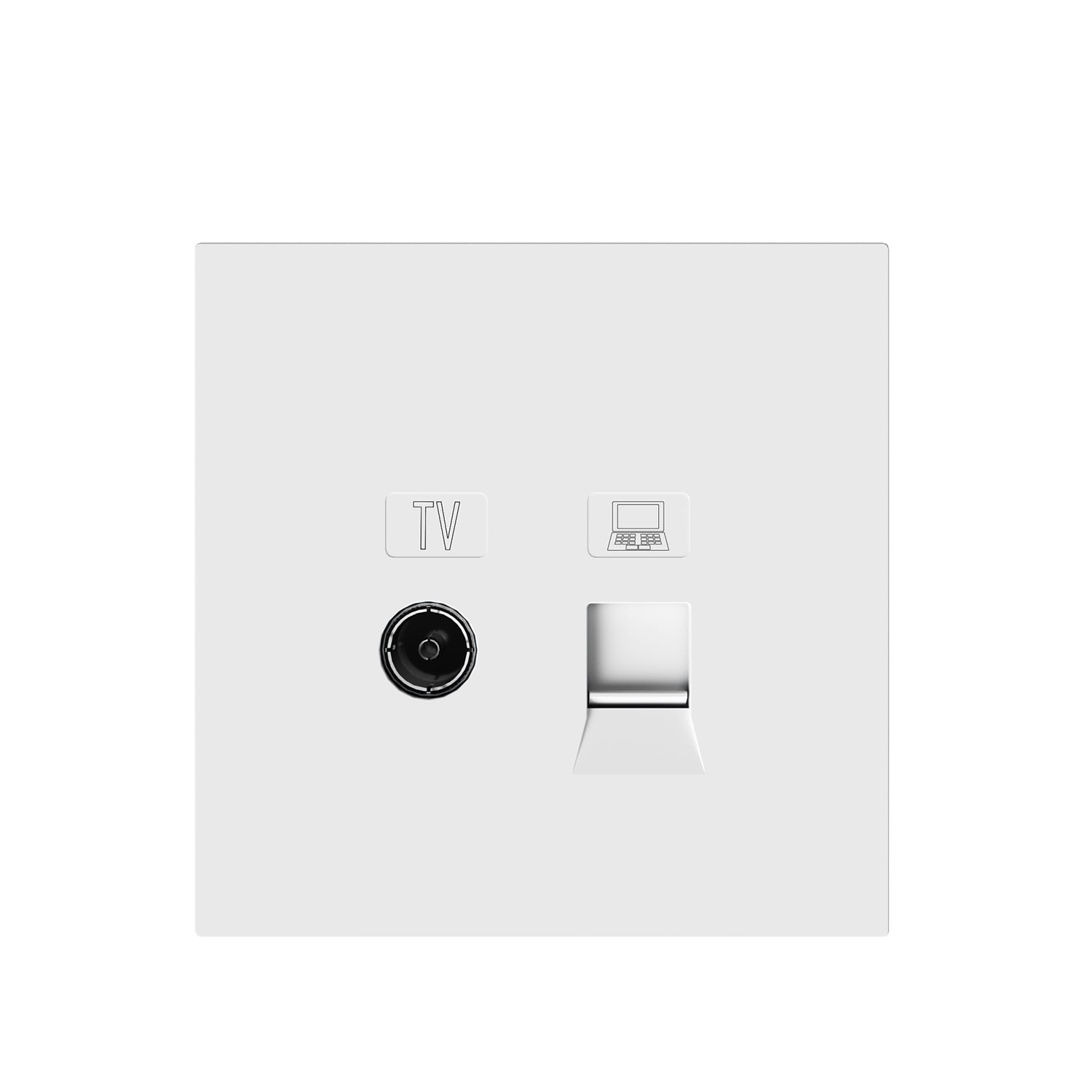 41170 — 1-Gang TV + Telephone Combination Outlet