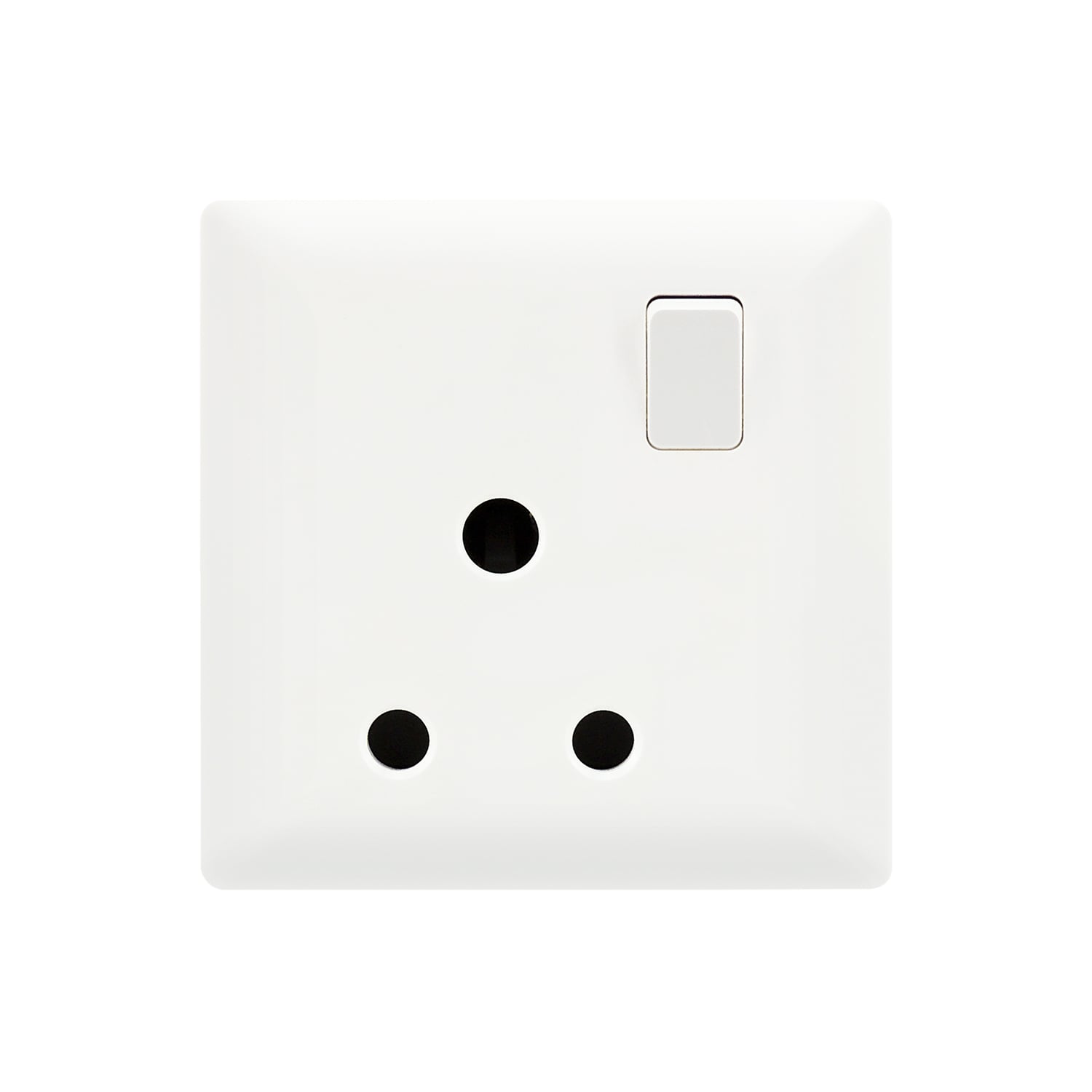 91429 — 15A 1 gang switched round-pin socket 