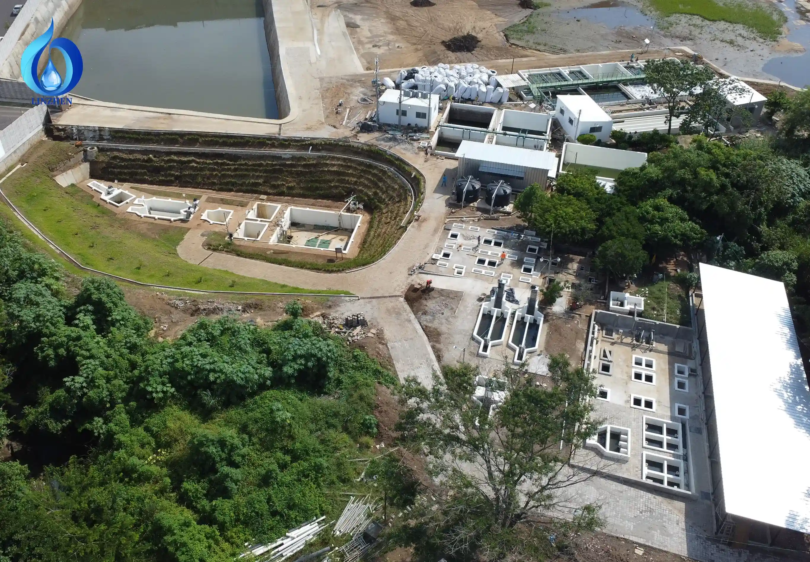 Municipal MBBR wastewater treatment plant installation in Peru