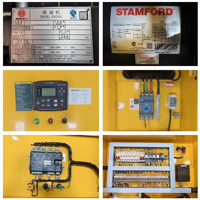 Weichai WP13 silent generator maintenance access