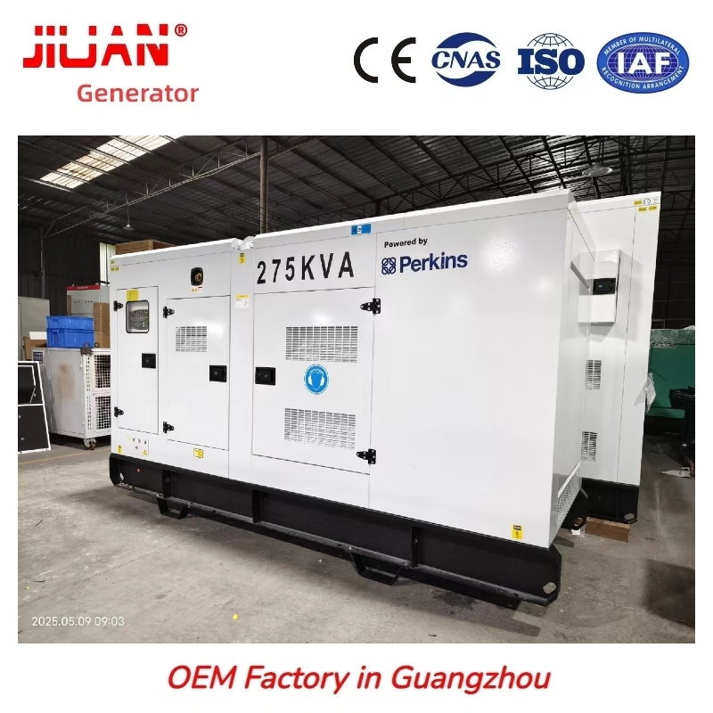 275KVA Perkins diesel generator dual turbo engine