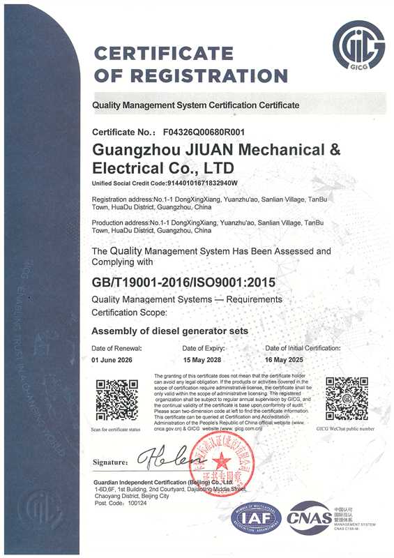 JIUAN ISO 9001