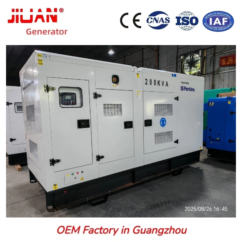 200KVA Perkins diesel generator aftercooled engine