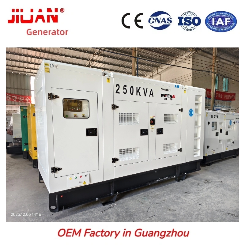 200KW industrial prime generator WP10 engine bay