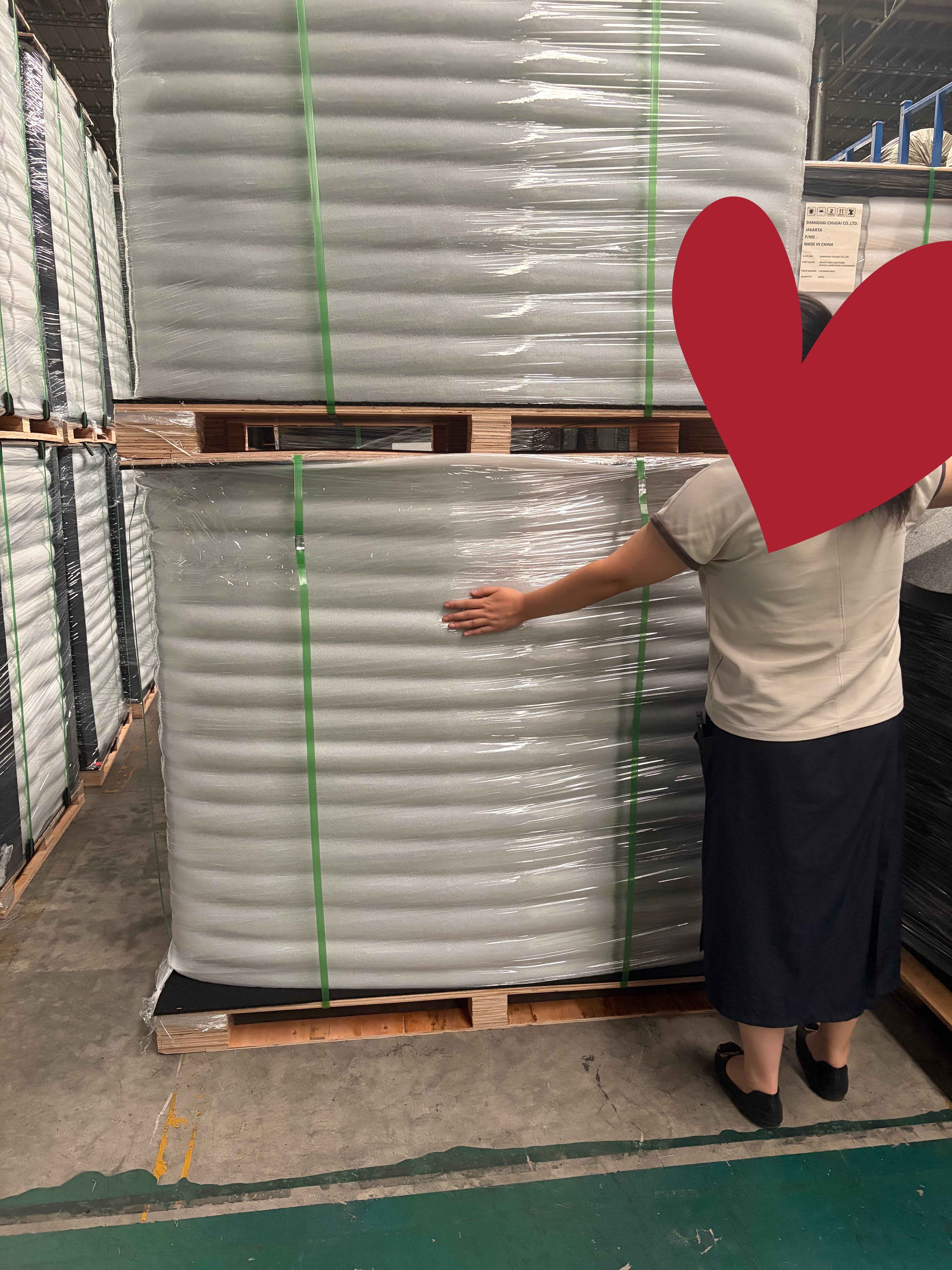 Customer on-site trial of PackCube plywood pallets