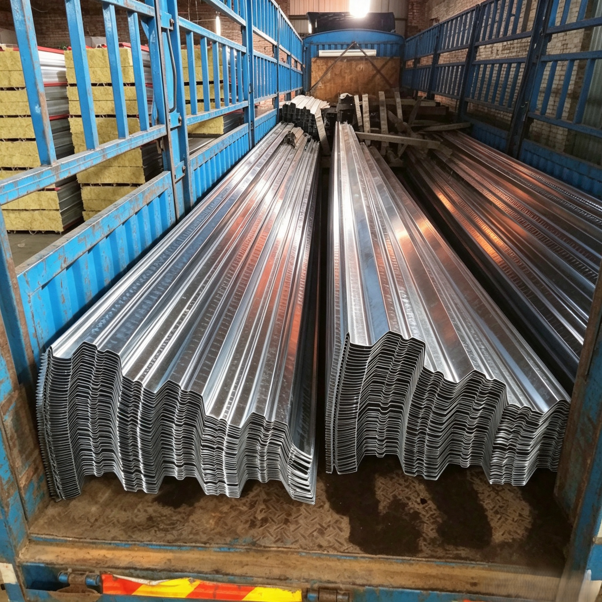 Steel Structure Floor Load-Bearing Slabs, Open Galvanized Floor Deck Slabs YX76