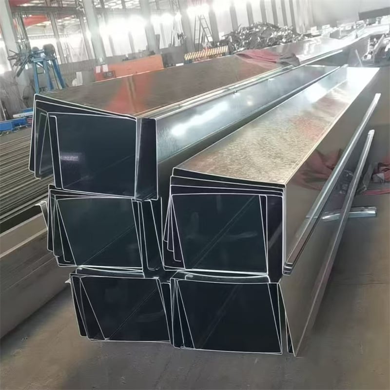 Steel Roof Gutter System groove width & depth For Industrial Rainwater Drainage