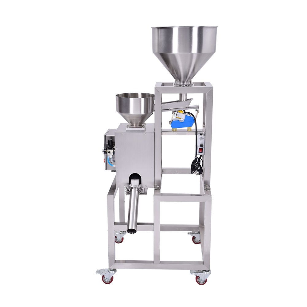 CQ-S04 metal separator with a large hopper, a vibrating feeder and the separator body on a two-level frame