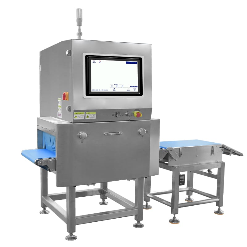 Máquina de inspección por rayos X de alta precisión 4020 | Diseño dividido con rechazo por hundimiento para alimentos envasados en bolsas