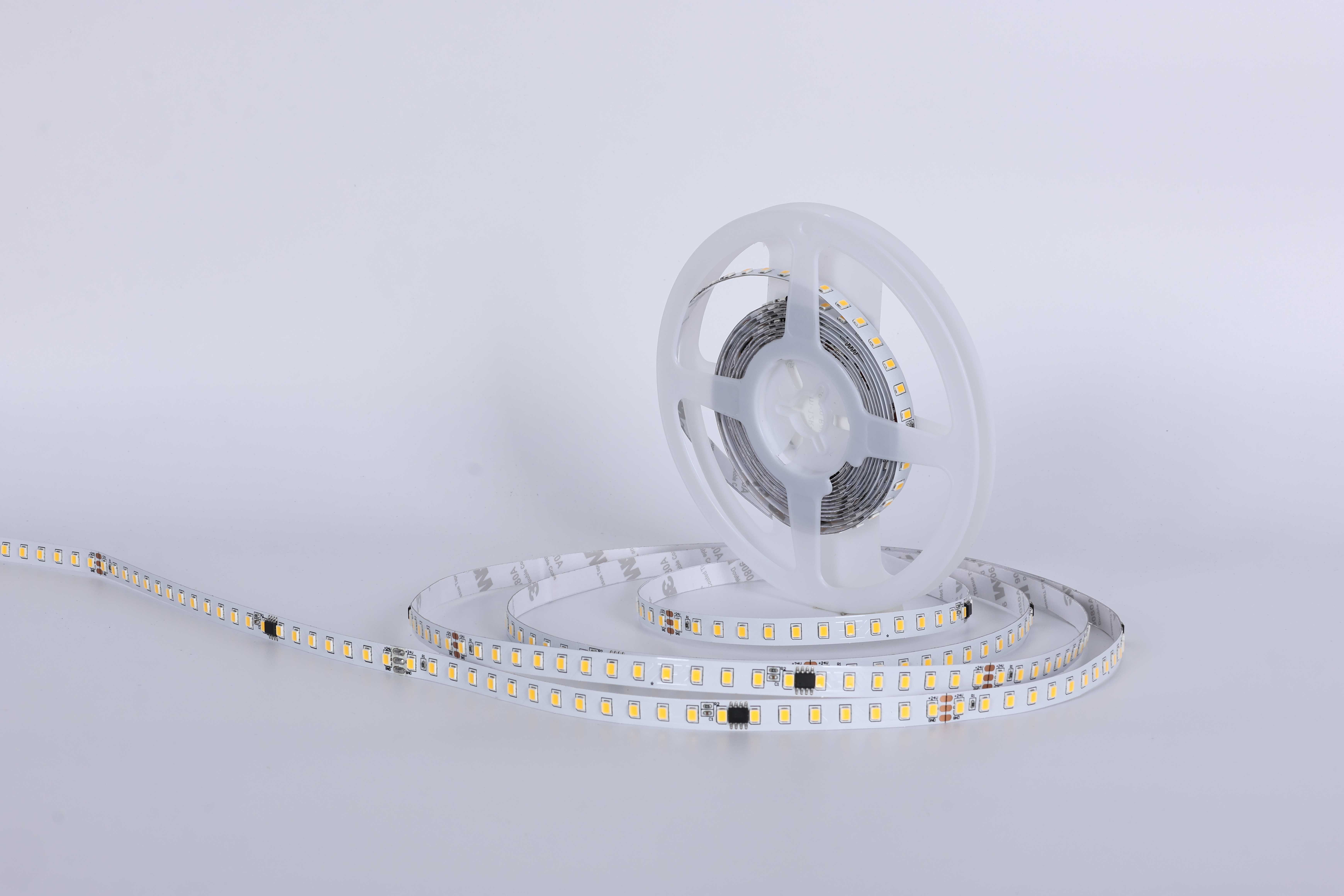 Single Color Chasing LED Strip Light, DC 24V 126 LEDs/M 2835 SMD, Dynamic Flowing Effect, Self-Adhesive for Bar Counter & Showcase Lighting