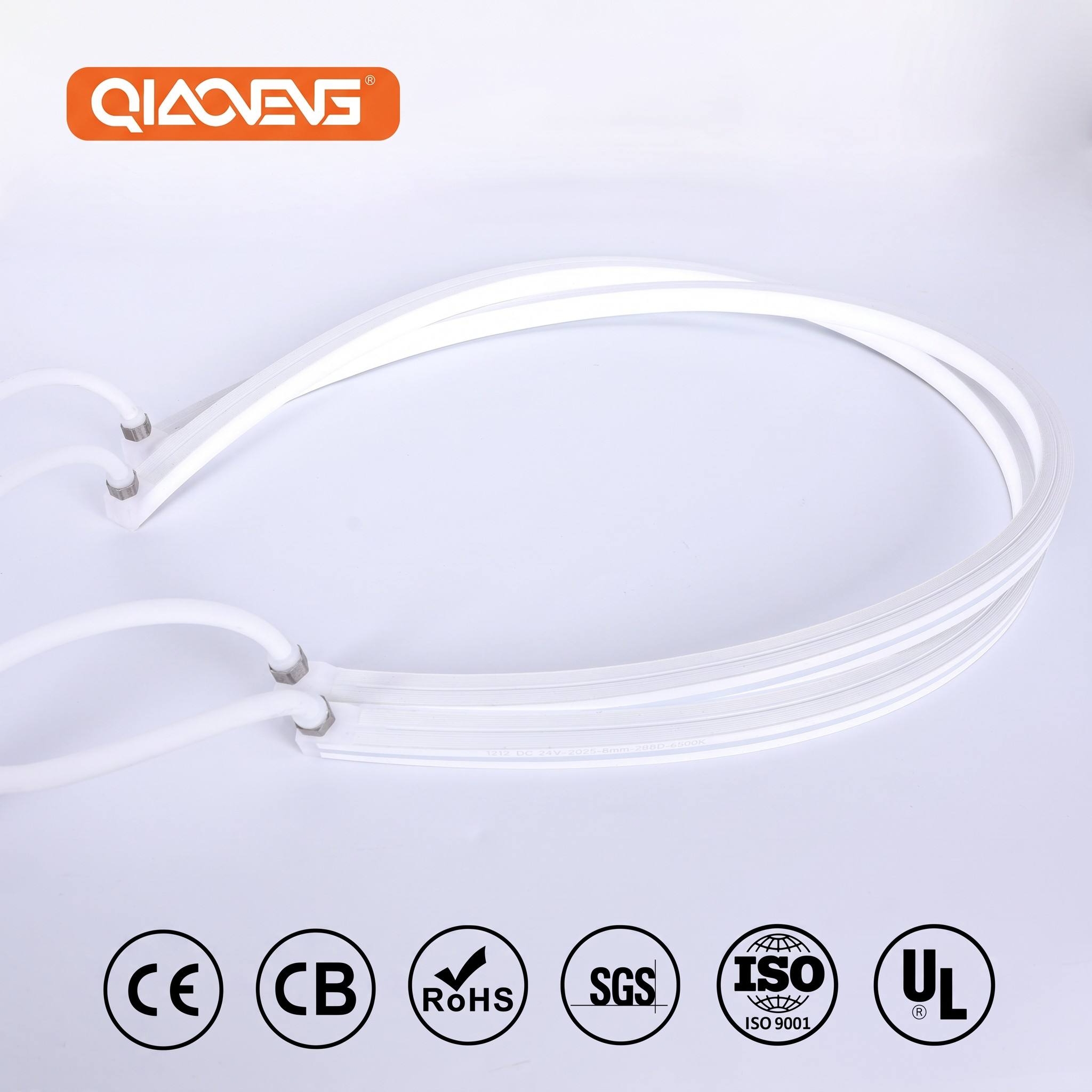Silicone LED Neon Strip Light, DC 12V Dual White 12x12mm, IP68 Flexible Cuttable for Cove & Landscape Accent Lighting
