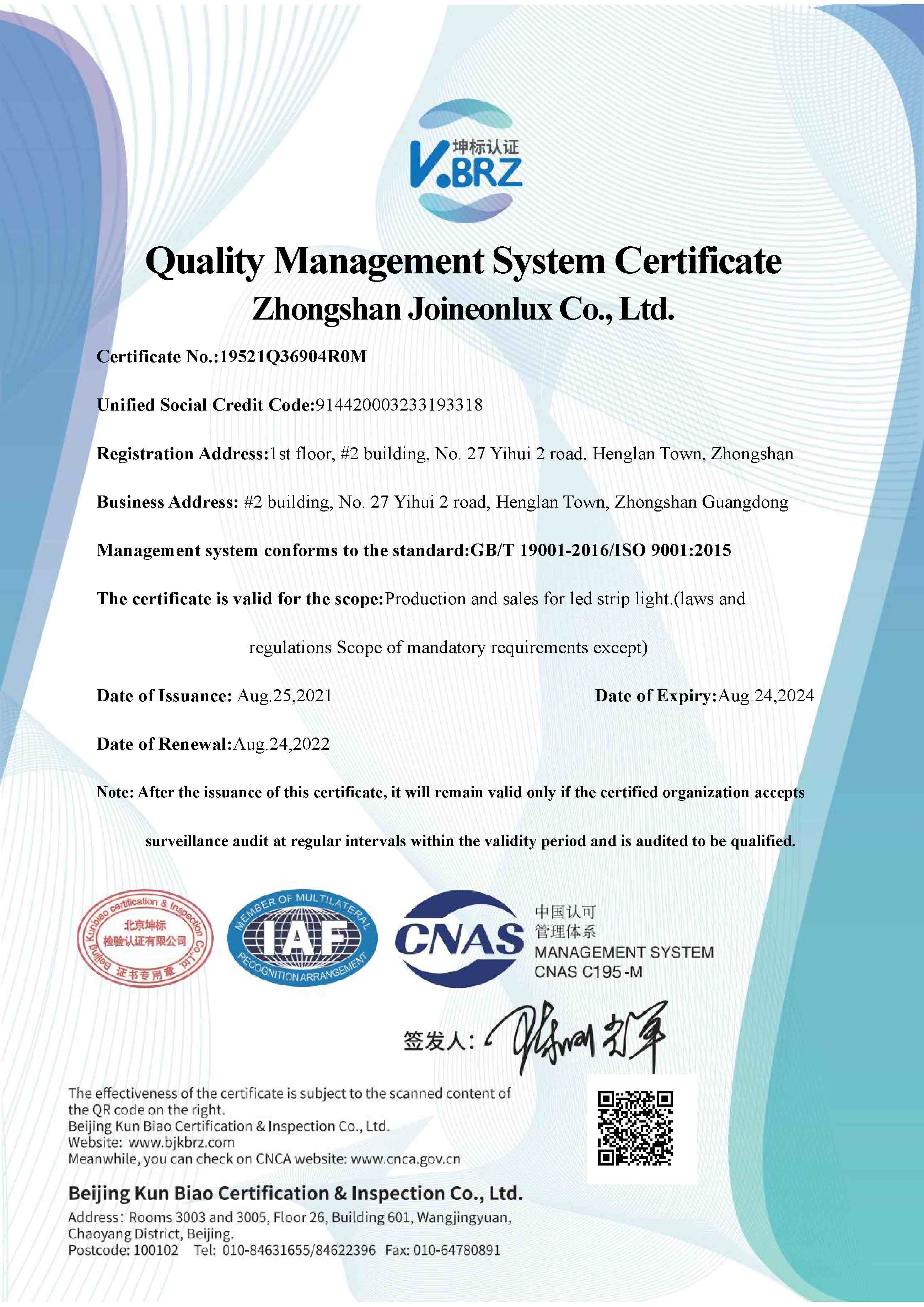 certificate 9