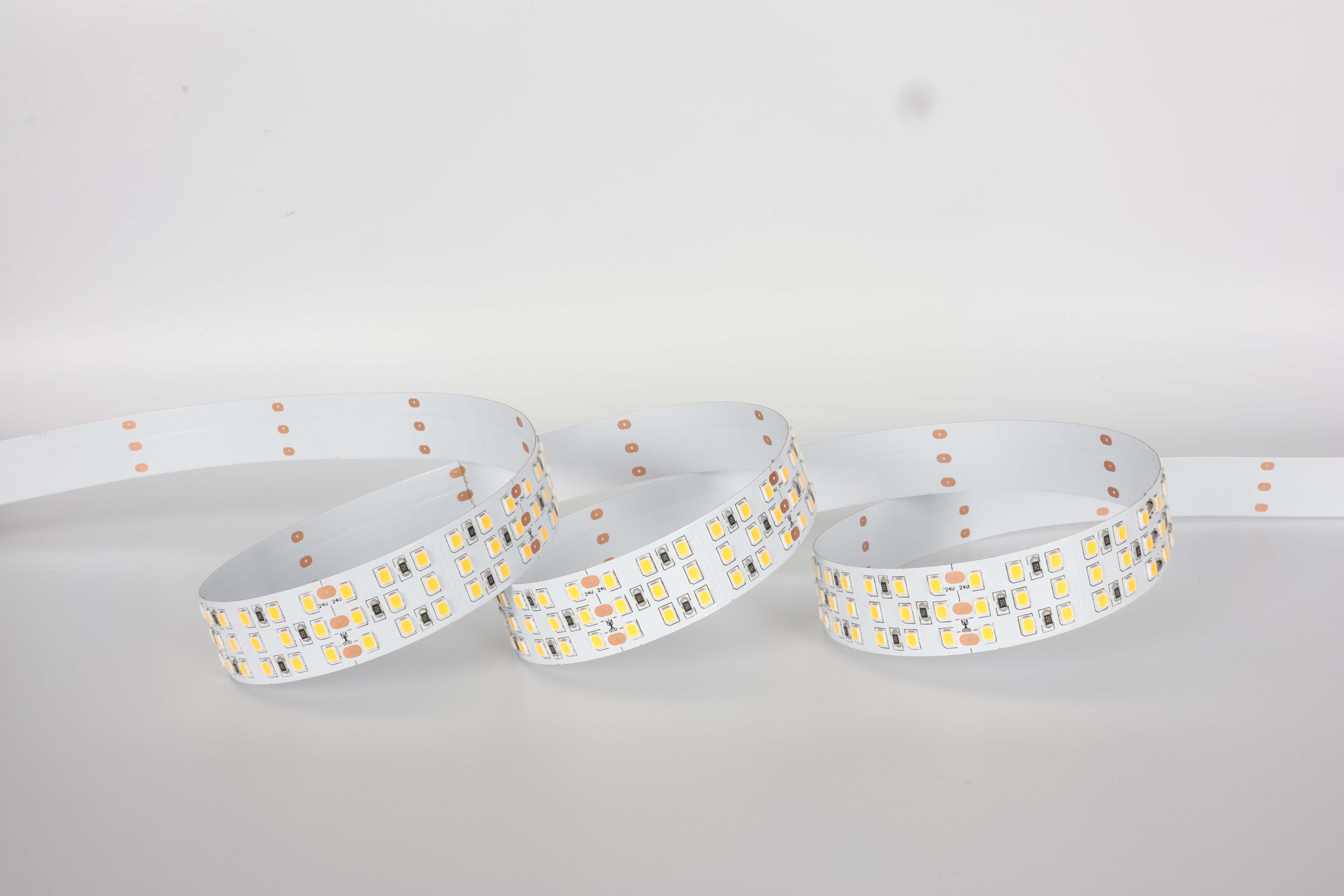Triple Row 2835 LED Strip Light, DC 24V 360 LEDs/M High Density, Warm to Cool White Options for Cove & Display Lighting