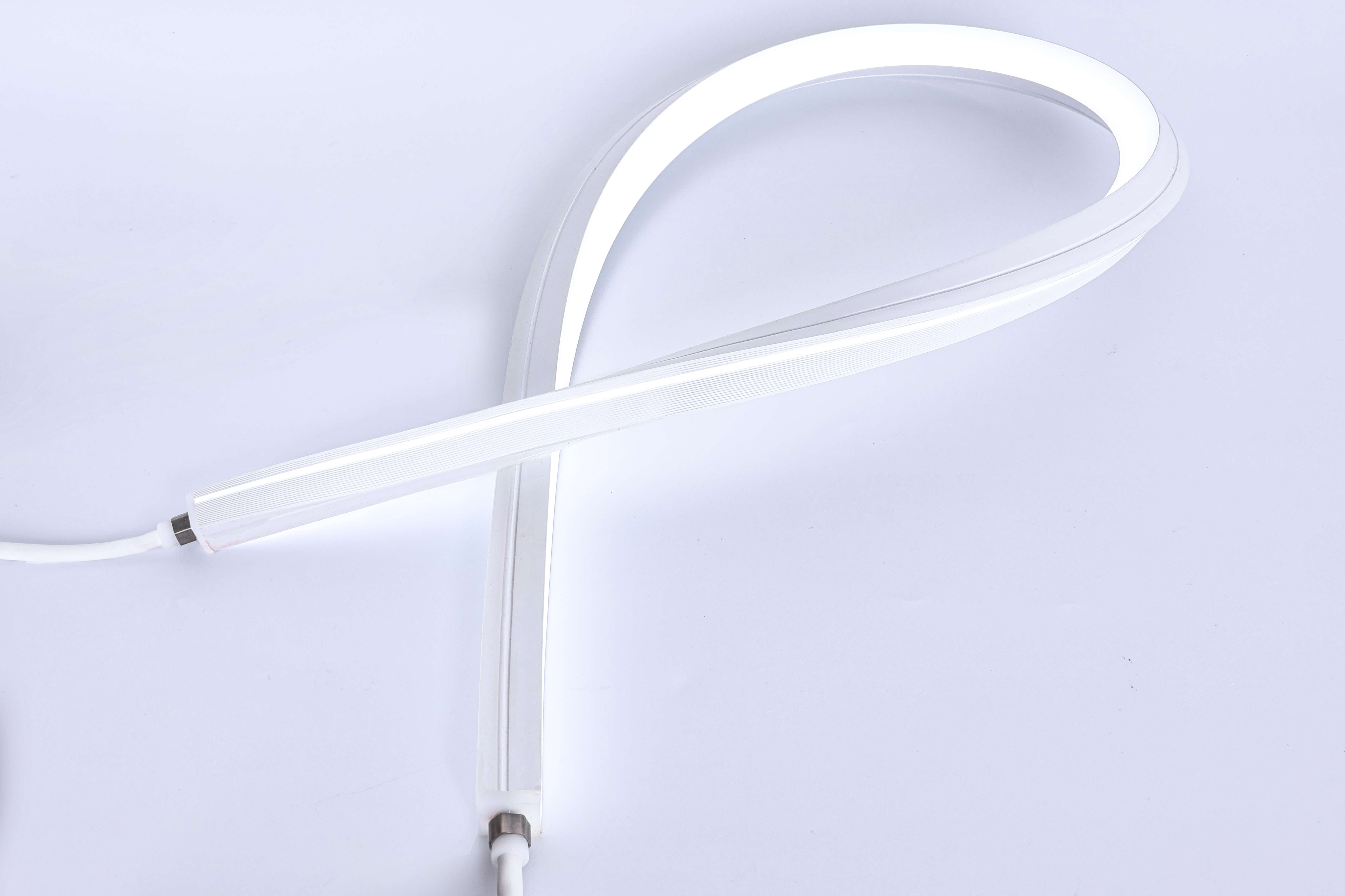 Side-Emitting Silicone LED Neon Strip Light, DC 24V Tri-CCT 3-in-1, IP68 Flexible Bend for Signage & Architectural Accent Lighting