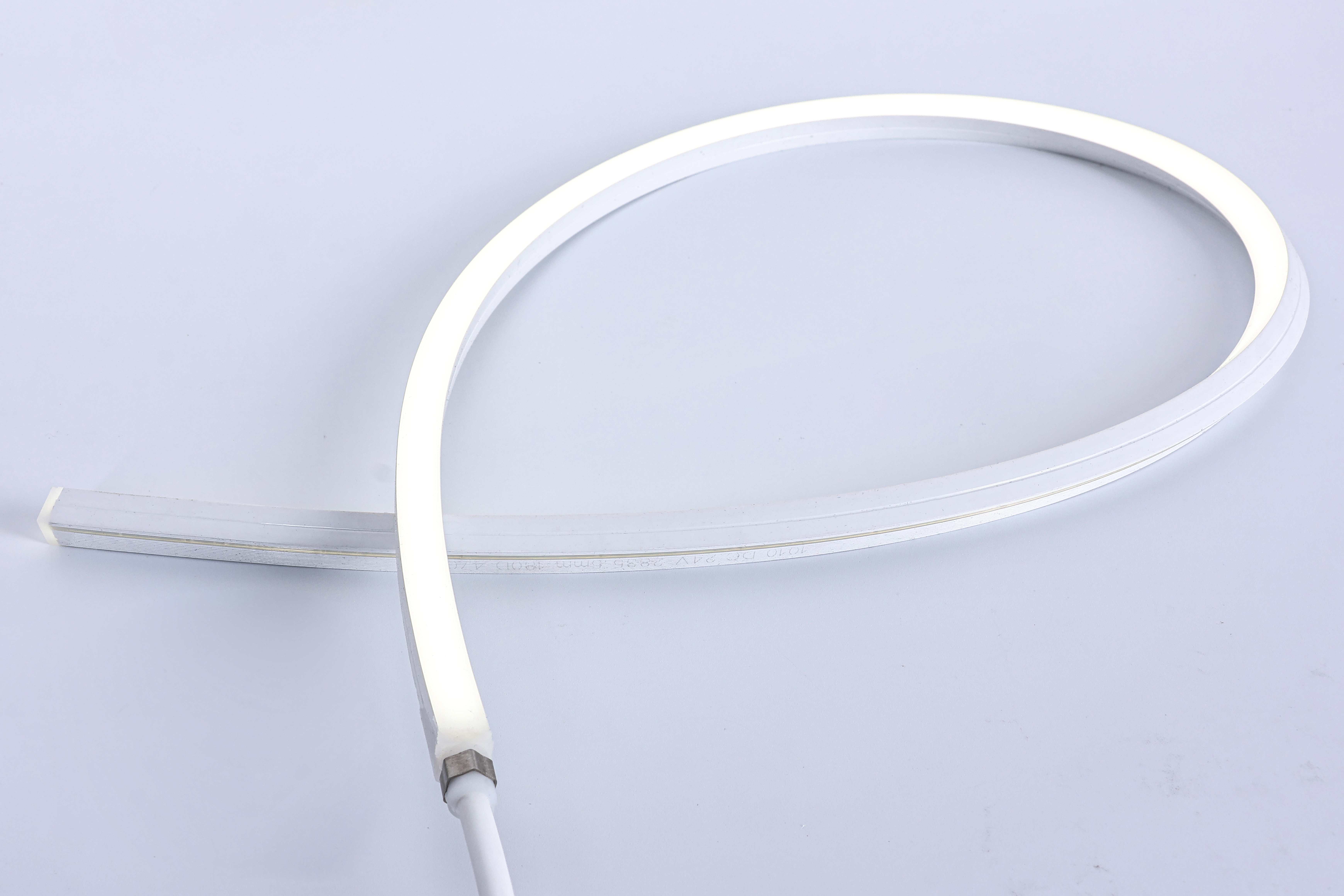 Cuttable at Every LED Side-Emitting LED Neon Strip, DC 24V Tri-CCT 3-in-1 IP68 Silicone, Flexible Bend for Signage & Cove Lighting