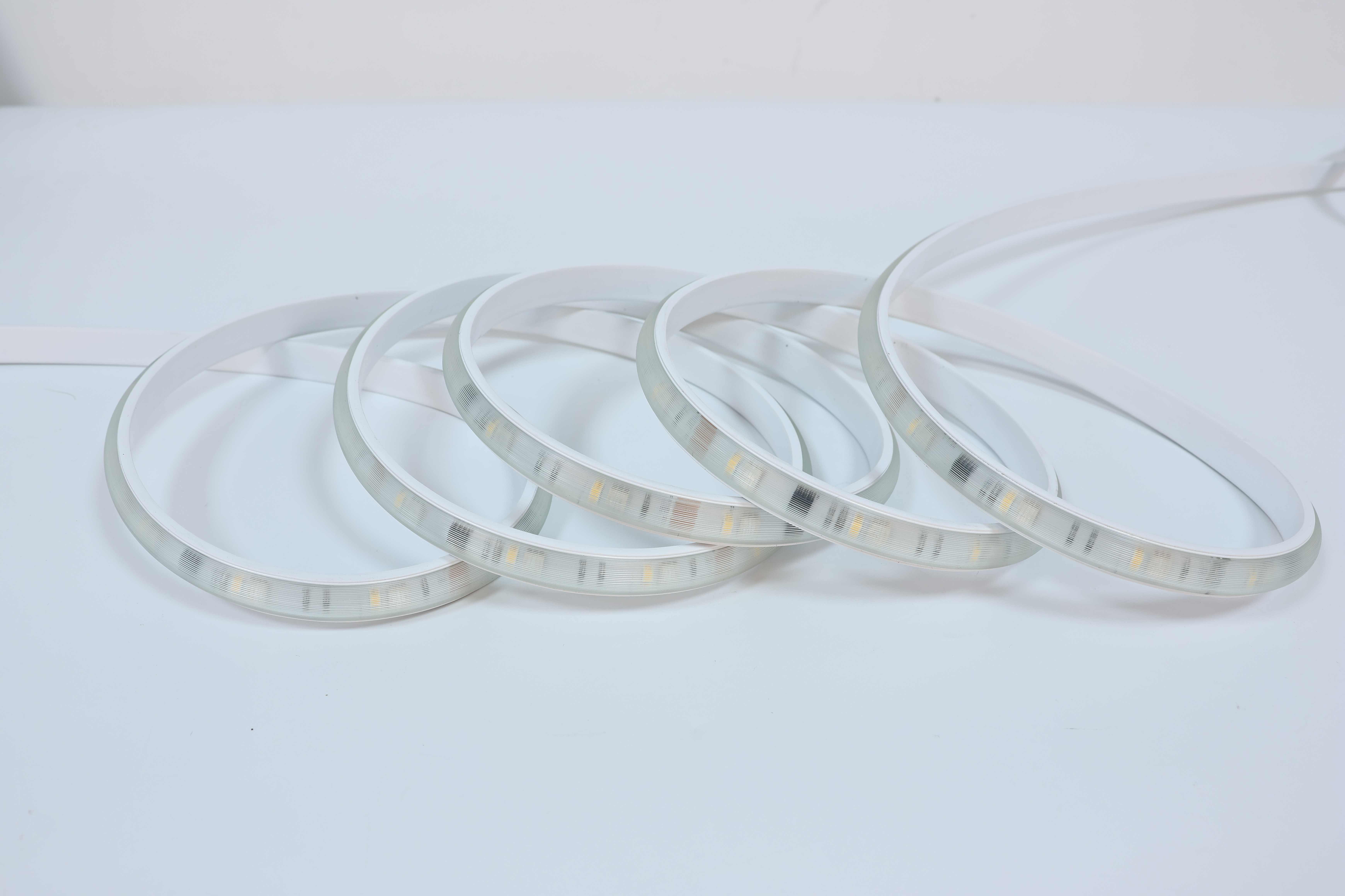Solar Powered Addressable Dream Color LED Strip Light Kit, Multi-Color Dynamic Effects with Warm White, Remote Control, for Outdoor Garden Lighting