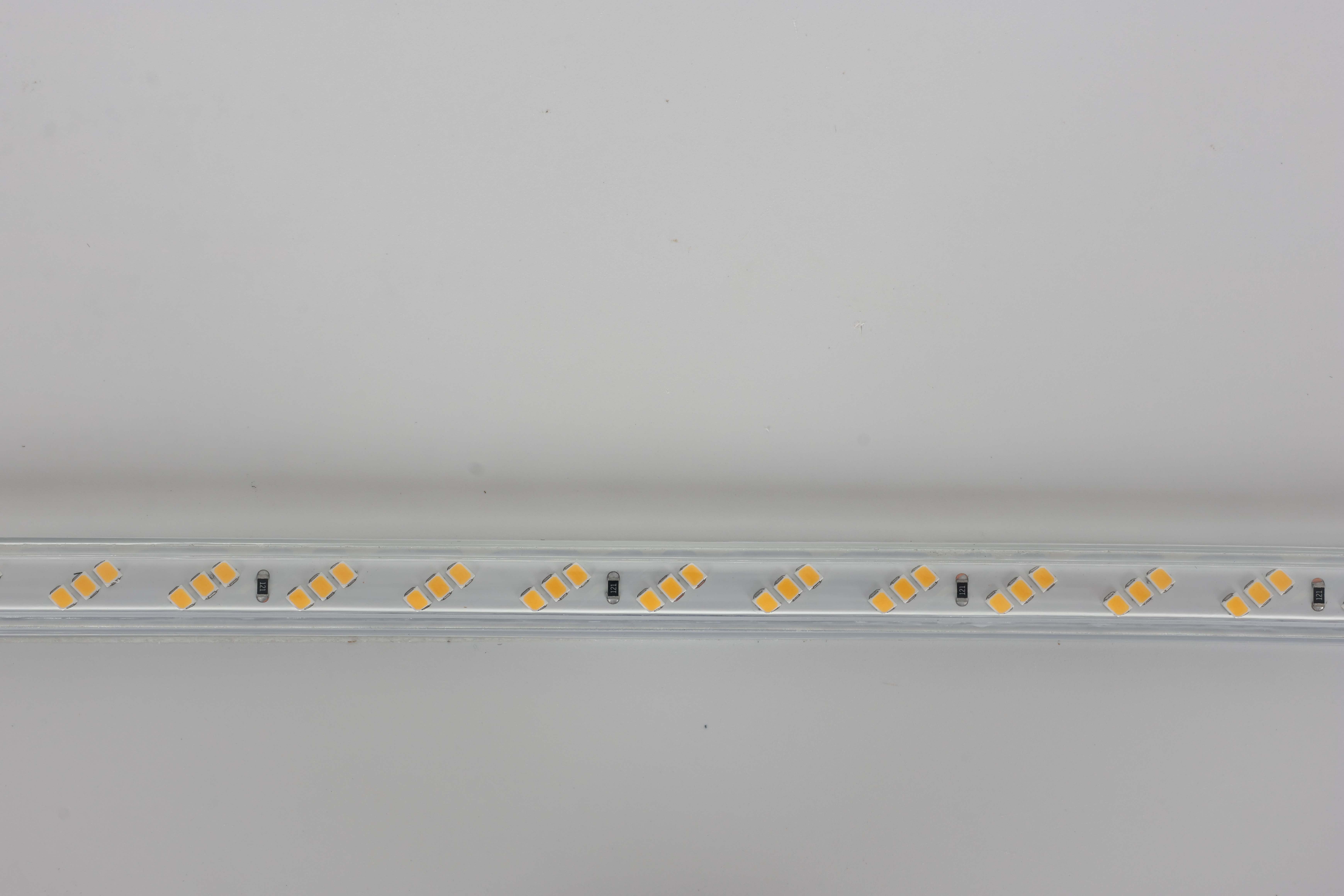 striscia LED ad Alta Tensione 220 V, CA 220–240 V, doppio bianco, IP65, PVC trasparente, 100 m per rotolo, per illuminazione di contorni e facciate