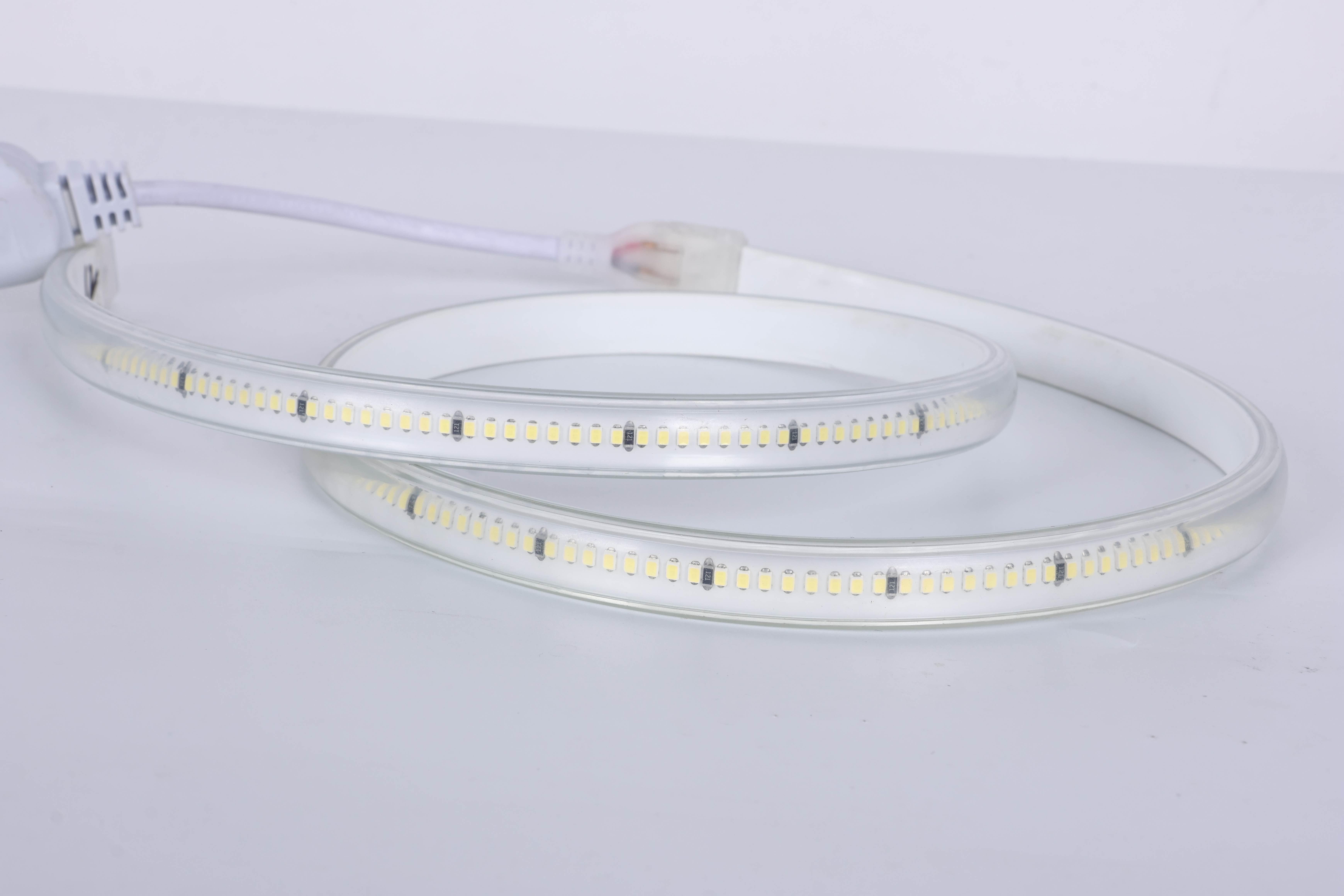 220V High Voltage LED Strip Light, 280 LEDs/M Dual White AC 220V-240V, IP65 PVC for Outline & Facade Lighting