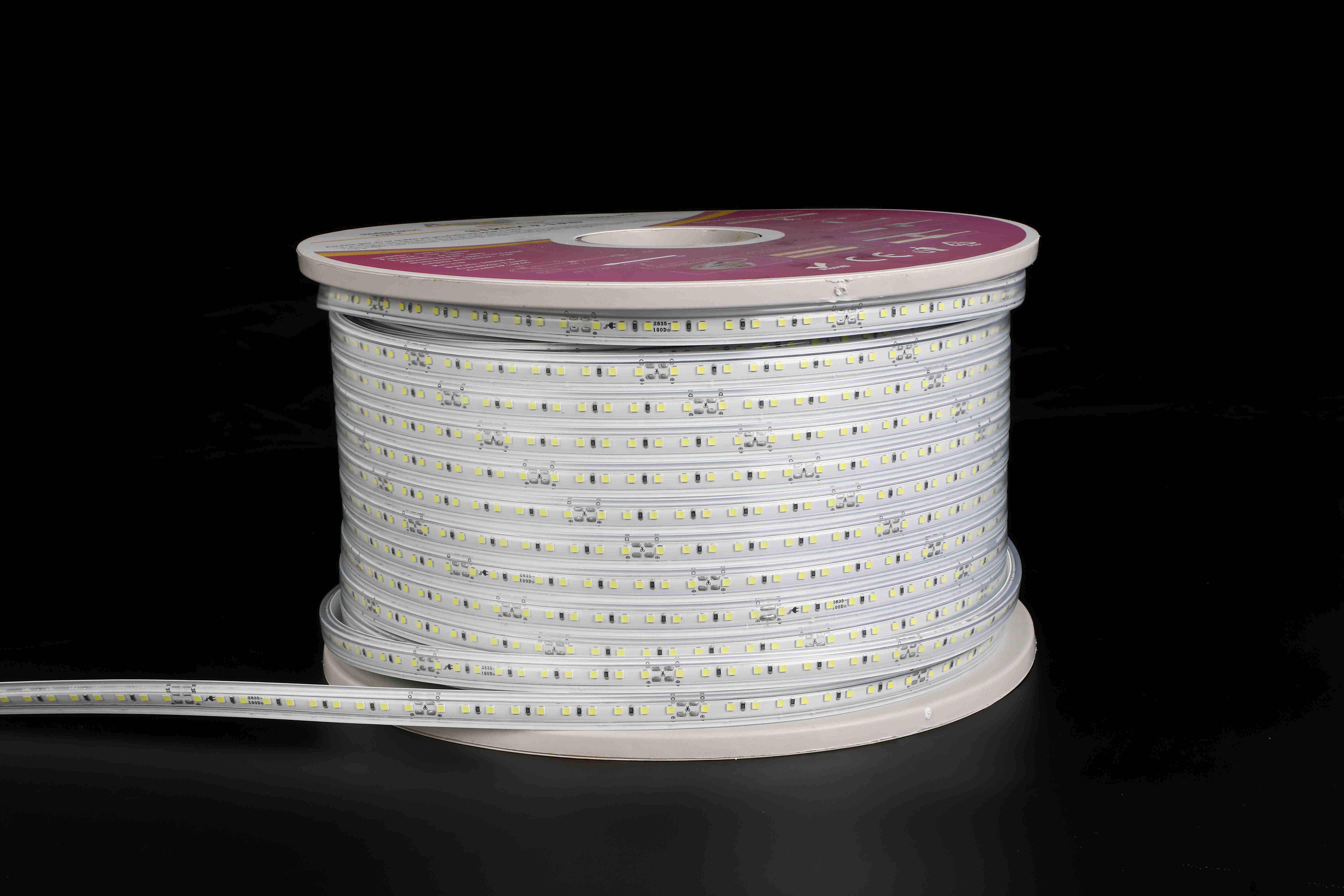 220V High Voltage LED Strip Light, AC 220V-240V Dual White IP65, 13.5mm Profile for Building Outline & Facade Lighting