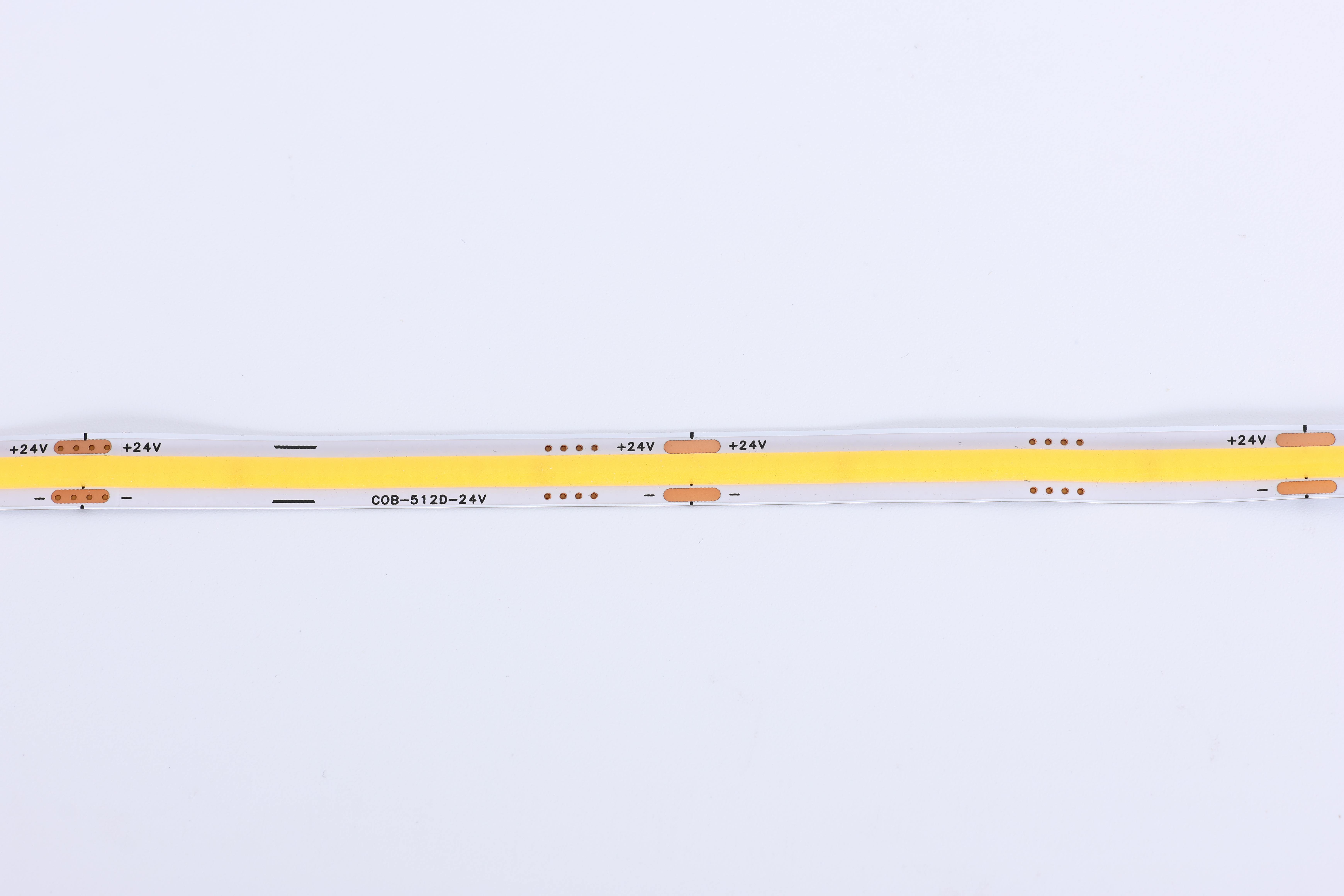 COB LED Strip Light, 24V DC 512 LEDs/M 1400 Lumens, 2700K-6500K Options, for Under Cabinet Lighting