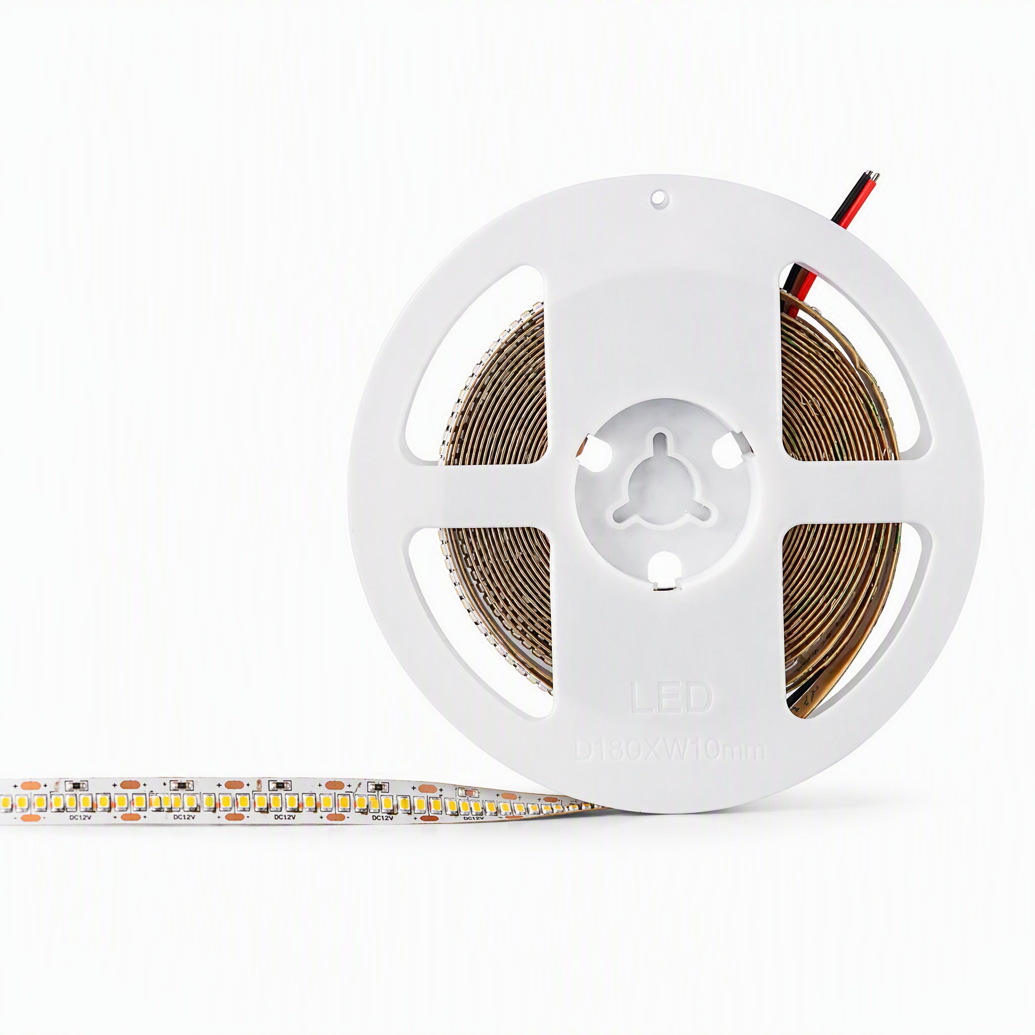 2025 SMD LED Strip Light, DC 12V 336 LEDs/M, Warm to Cool White Options, Self-Adhesive Cuttable Design for Kitchen & Shelf Display Lighting