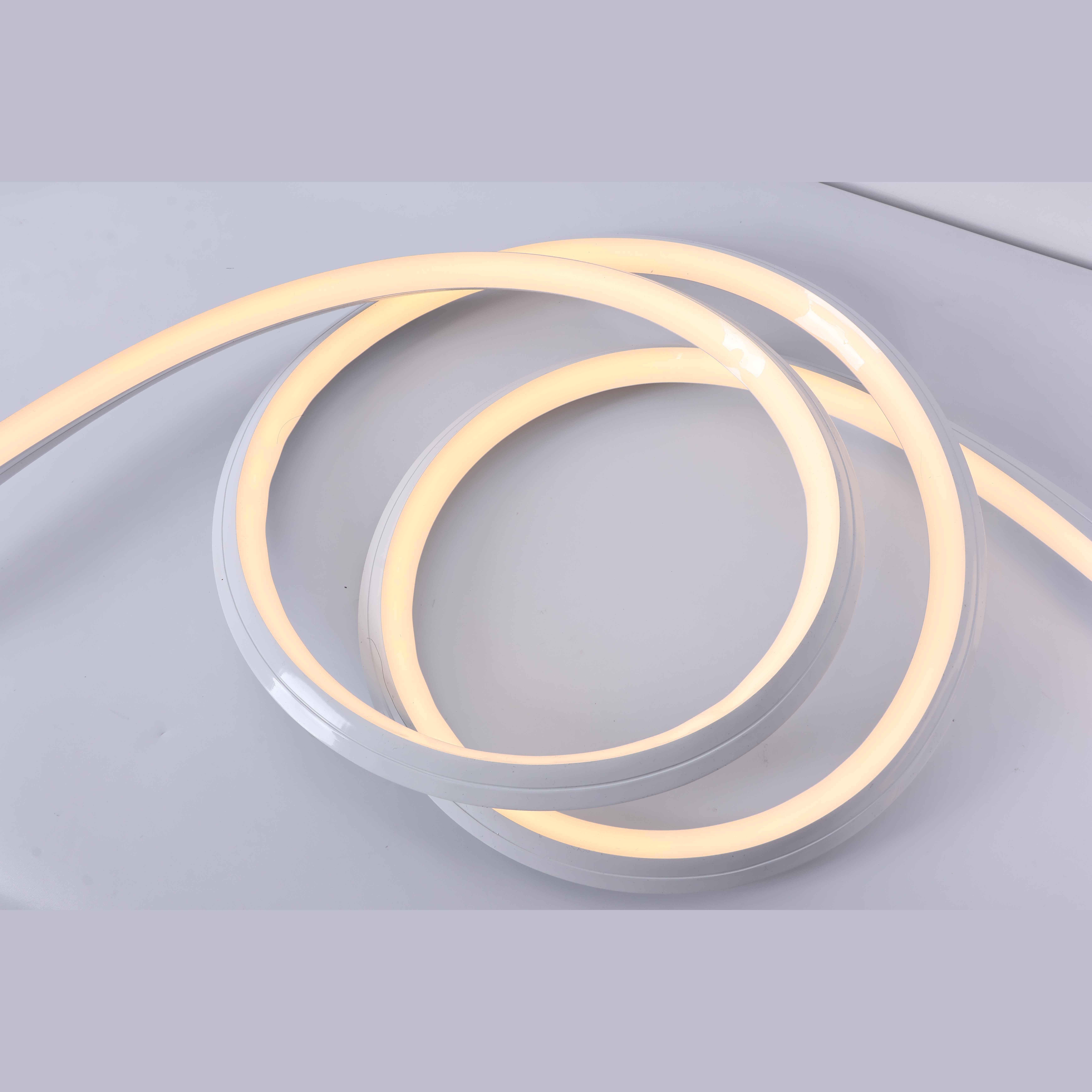 Ultra Bright Side-Emitting Silicone LED Neon Strip, DC 24V Tri-CCT 3-in-1 IP68, 1500 Lumens per Meter for Architectural & Facade Lighting