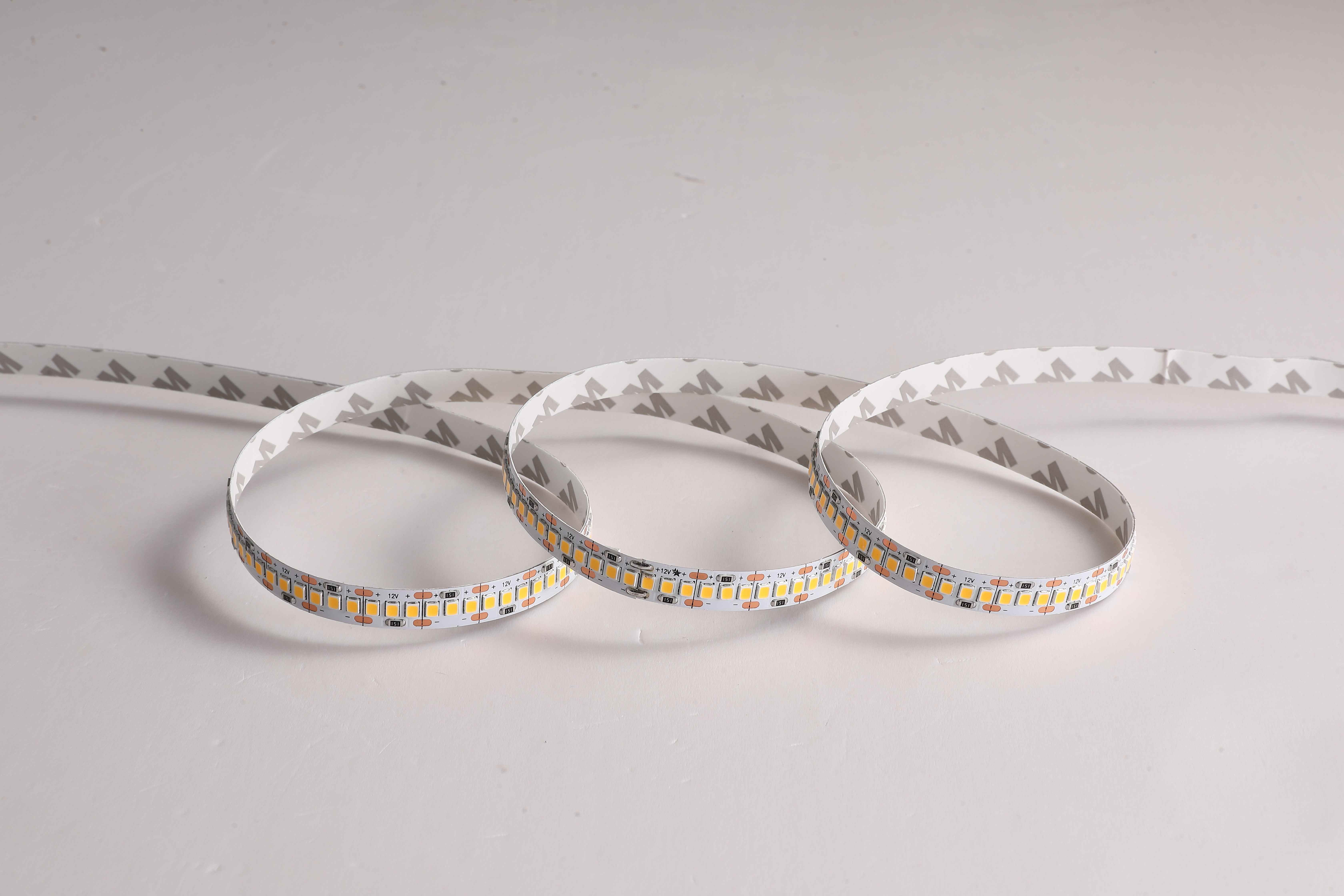 2835 SMD LED Strip Light, DC 12V 240 LEDs/M, Bright Warm to Cool White Options, Self-Adhesive for High Output Indoor Accent Lighting