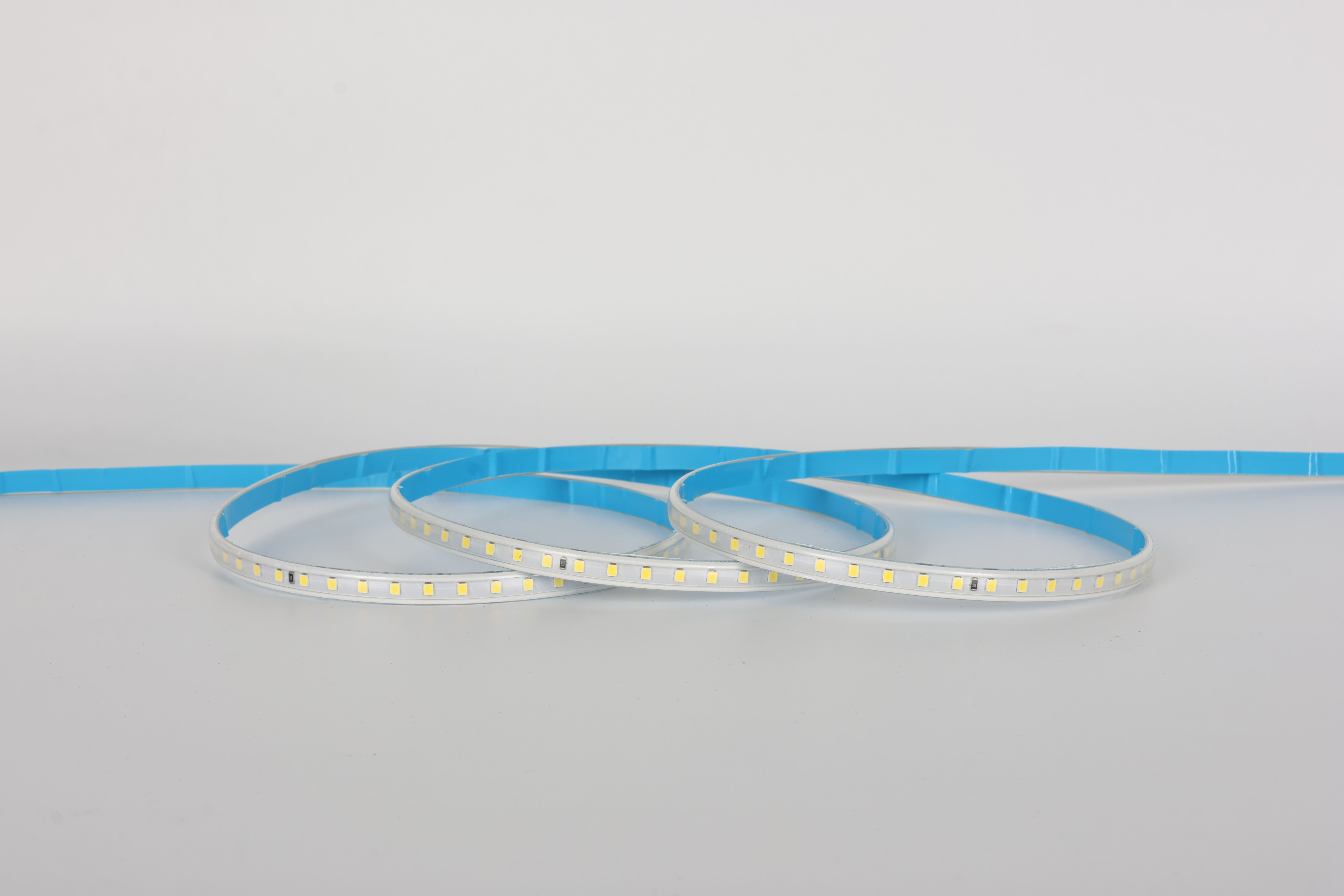 220V High Voltage LED Strip Light, Single Color AC 220V-240V IP65, 9.5mm Slim Square Clear PVC for Facade & Outline Lighting