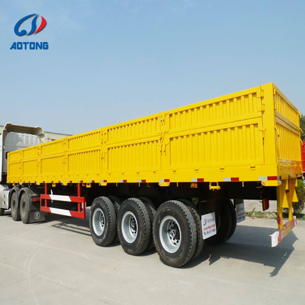 Ekspor Trailer Flatbed Dinding Samping