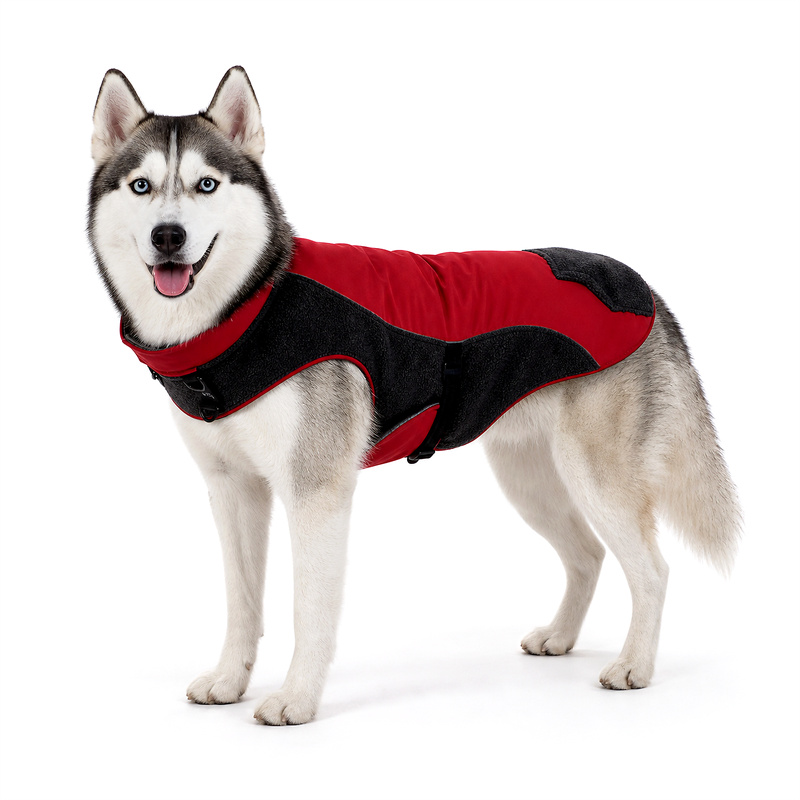 Red Waterproof Windbreaker for Dogs