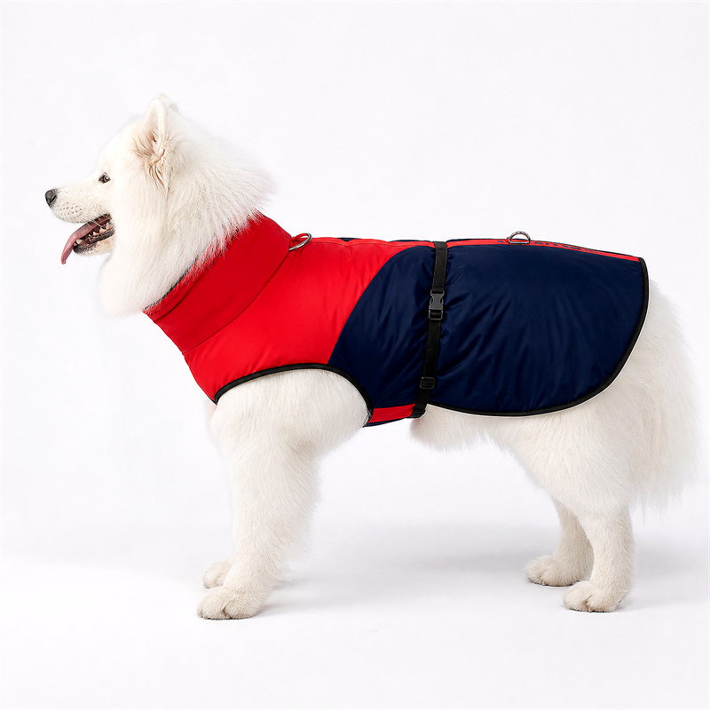 Navy Blue Waterproof Windbreaker for Dogs