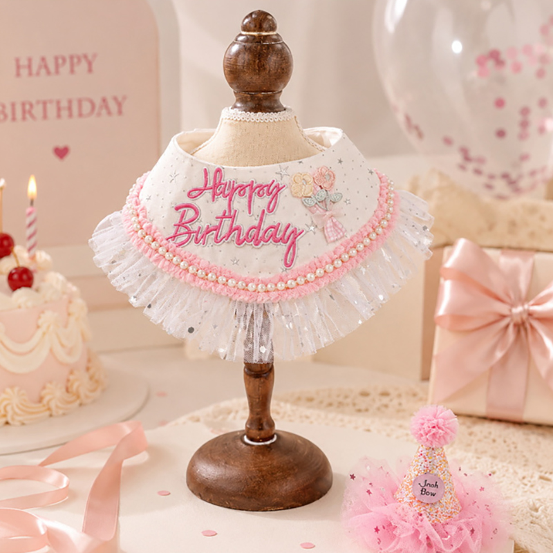 Pink velvet birthday party hat