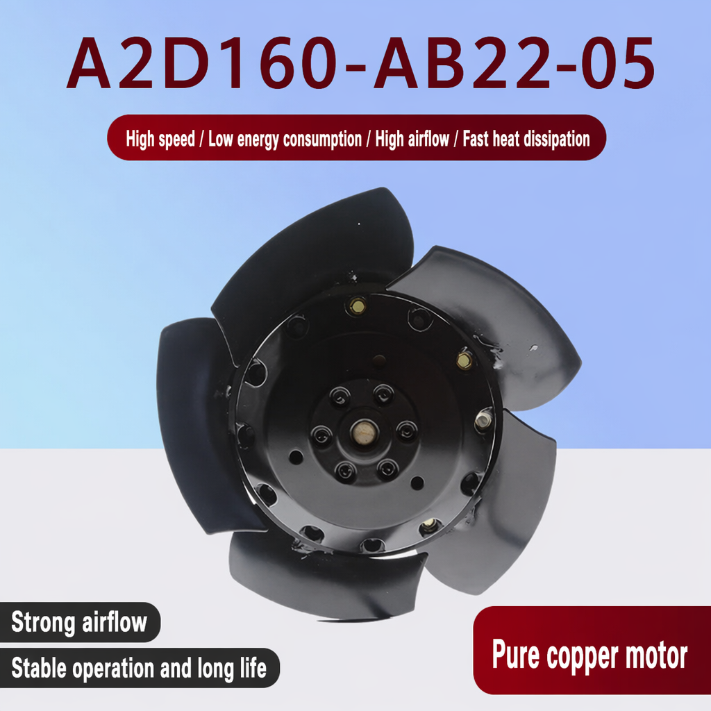 6.3 Inch 160mm Axial Cooling Fan 400V 0.15A 44W 2800RPM 250³&h Spindle Motor Cooling Fan A2D160-AB22-05 Industrial Servo Motor Axial Fan