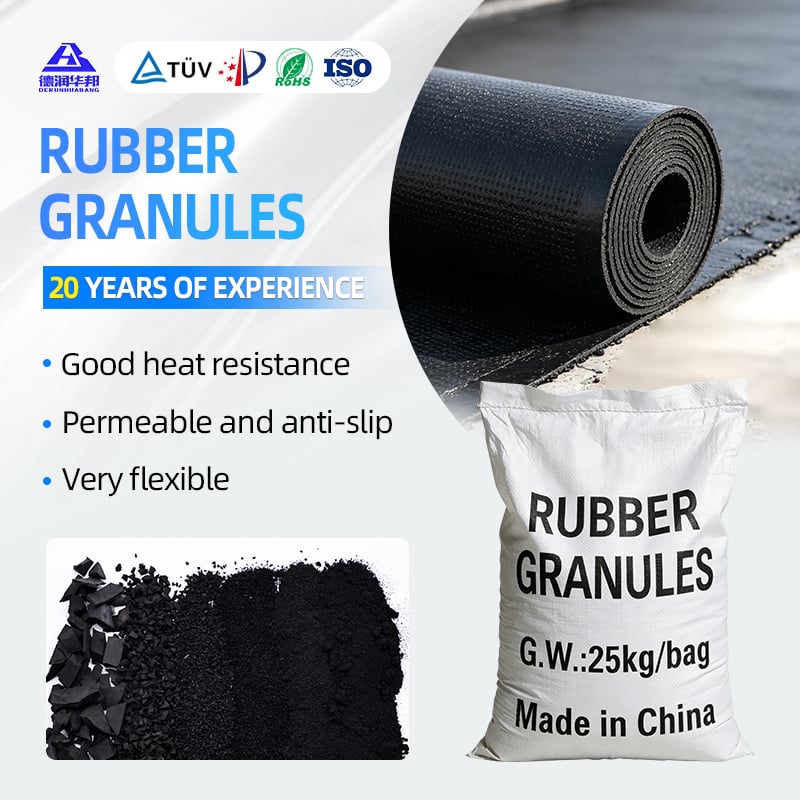 Eco-friendly Rubber Granules & Rubber Powder Wholesale Waste Tire Recycled Rubber Particles EPDM Color Granules for Runway & Turf Infill/Asphalt Modification/Waterproof Materials