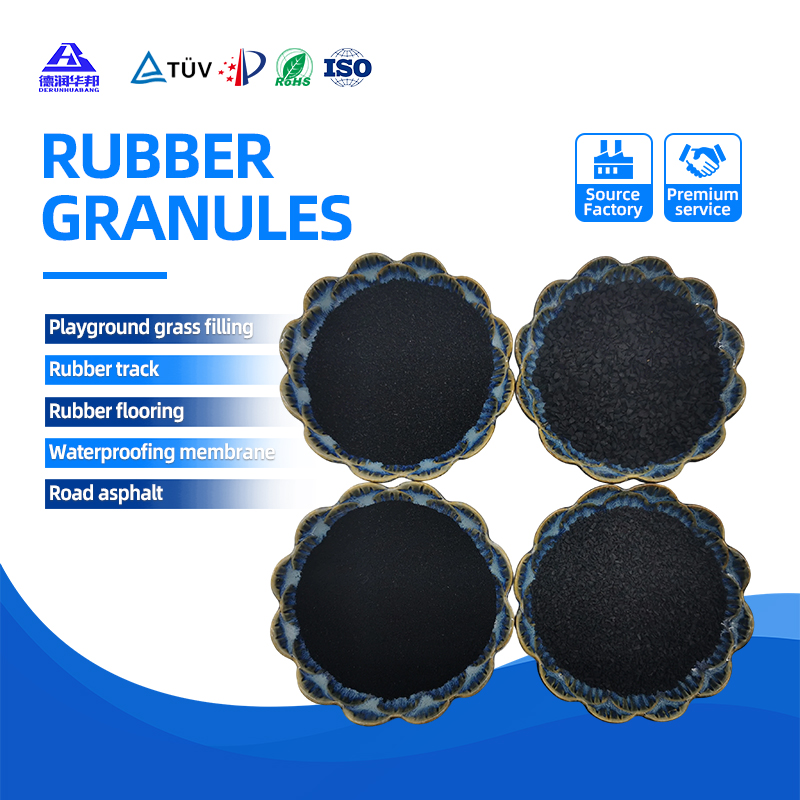 Huabang Waterproof Recycled Rubber Coiled Particle Tire Powder for School Playground Runway Pad Lawn Fill Made From Waste Tires