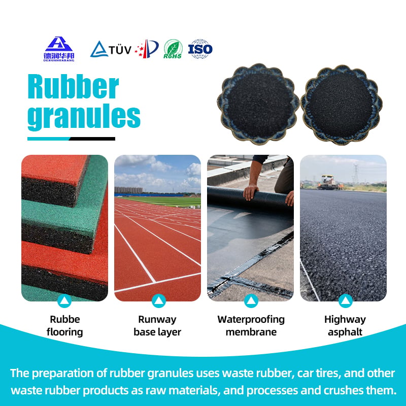 Granulado de caucho en venta para pavimentación de carreteras, césped artificial, pista deportiva, cancha de fútbol, cancha de tenis